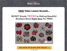 Tablet Screenshot of learnhowtomakebows.com
